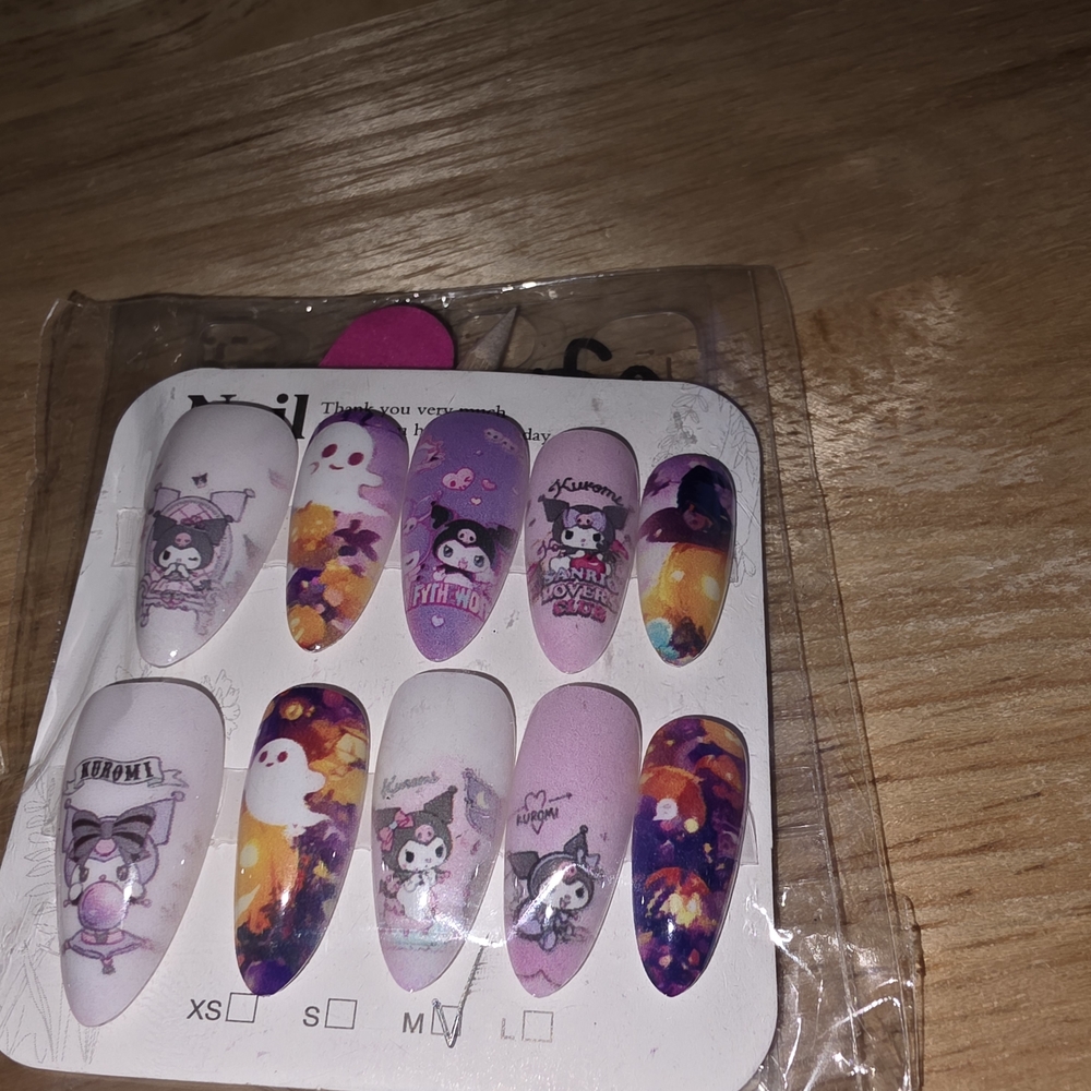Charming Character Press-On Nails - Pink and Purple